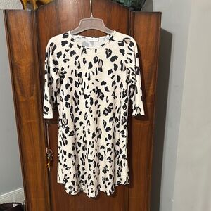 Ticked teal Leopard Print Women's dress❤️